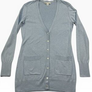 Banana Republic Light Blue V-Neck Button Up 2 Pocket Cardigan Sz. S